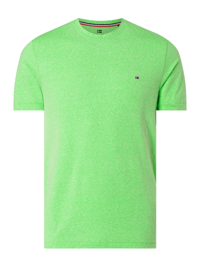 Christian Berg Men T-Shirt in Melange-Optik  Neon Gruen Melange 1