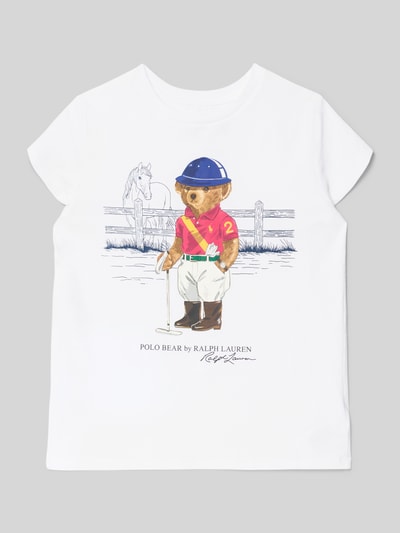 Polo Ralph Lauren Teens t-shirt z nadrukiem z logo Biały 1
