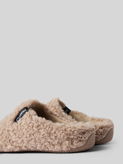 Verbenas Slides mit Teddyfell Modell 'YORK CURLY' Camel 2