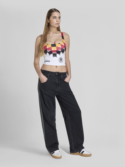 adidas Originals Slim Fit Top mit DFB Logo-Detail Weiss 1