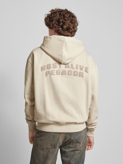 Pegador Oversized hoodie met labelstitching Beige - 5