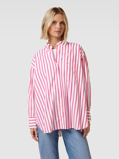 Tommy Hilfiger Overhemdblouse met streepmotief Felroze - 4