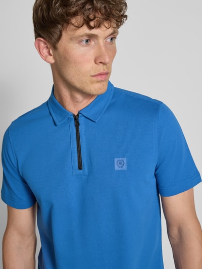 Lerros Koszulka polo o kroju regular fit z detalem z logo Petrol 3