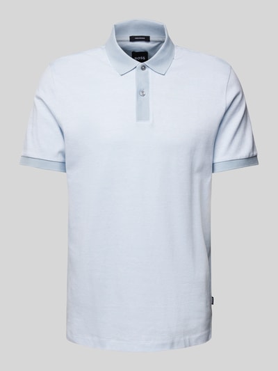 BOSS Regular Fit Poloshirt mit Label-Detail Modell 'Parlay' Bleu 2