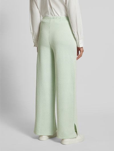 Vila Stoffen broek met elastische band, model 'STRIPLO' Mintgroen - 5