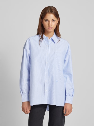 Scotch & Soda Blouse met opgestikte borstzak en overhemdkraag Lichtblauw - 4