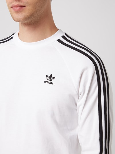 adidas Originals Bluzka z długim rękawem i detalami z logo  Biały 3