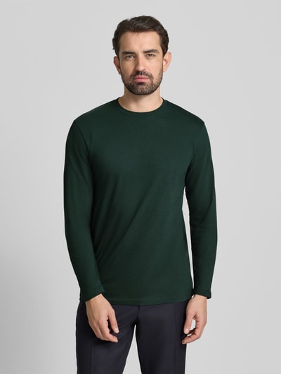 RAGMAN Shirt met lange mouwen en geribde ronde hals Flessengroen - 4