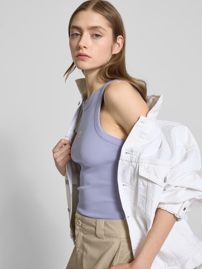 Calvin Klein Jeans Tanktop mit Label-Detail Flieder 3