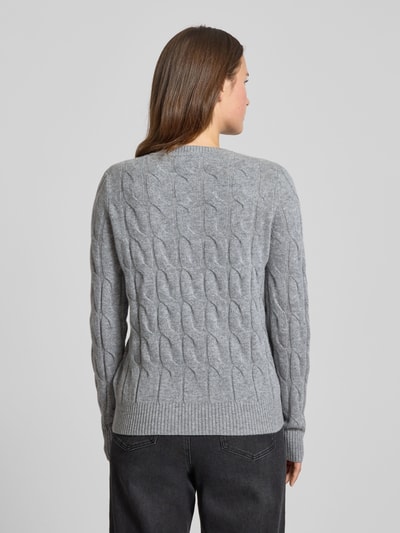 Tommy Hilfiger Regular Fit Strickpullover aus reiner Wolle Hellgrau 5