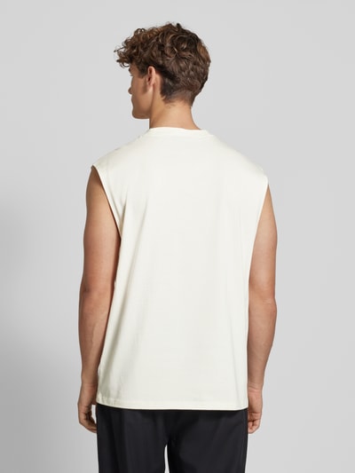 Hugo Blue Tanktop mit Label-Detail Modell 'Nalkiya' Offwhite 5