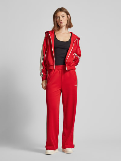 TheJoggConcept Sweatjack met capuchon, model 'SIMA' Rood - 1