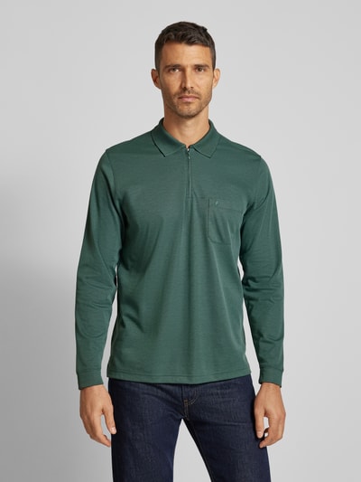 RAGMAN Regular fit poloshirt met borstzak Groen - 4