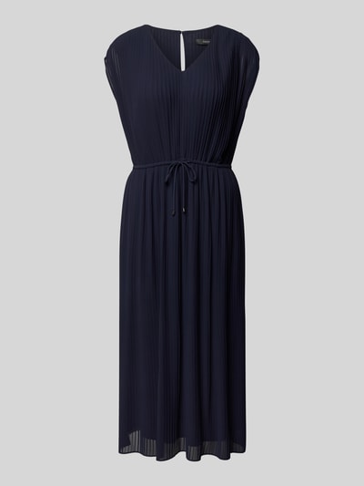 comma Midikleid mit Plisseefalten Marine 2