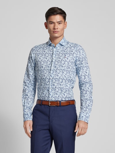 Tommy Hilfiger Tailored Business-Hemd mit floralem Muster Bleu 4