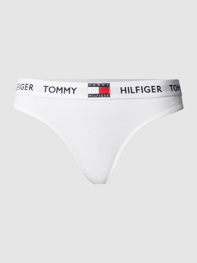 TOMMY HILFIGER String mit elastischem Logo-Bund Weiß 2