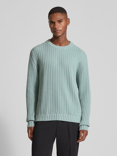 HUGO Regular Fit Strickpullover aus reiner Baumwolle Modell 'SRIBBEN_1' Mint 4