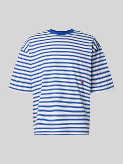 REVIEW Oversized T-Shirt mit Label-Stitching Royal 2