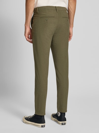ONLY & SONS Slim Fit Brushed Chino mit Viskose-Anteil Modell 'MARK' Oliv 5