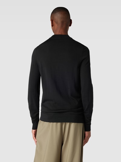 Strellson Gebreide pullover met opstaande kraag, model 'Marek' Zwart - 5