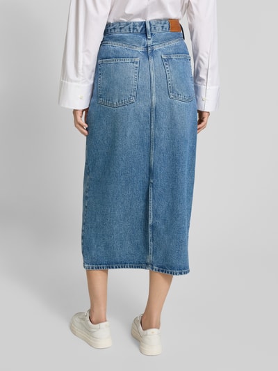 Tommy Hilfiger Straight Fit Midi-Jeansrock aus Lyocell Modell 'LANA' Bleu Melange 5