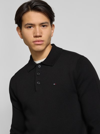 Tommy Jeans Sweter z dzianiny o kroju slim z czystej bawełny Czarny 3