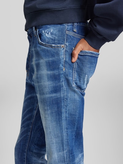 Dsquared2 Straight Fit Jeans im Destroyed-Look Marine 3