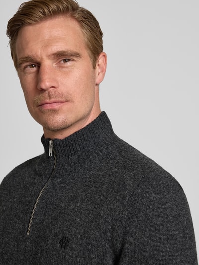 MCNEAL Strickpullover aus Lammwolle Dunkelgrau Melange 3