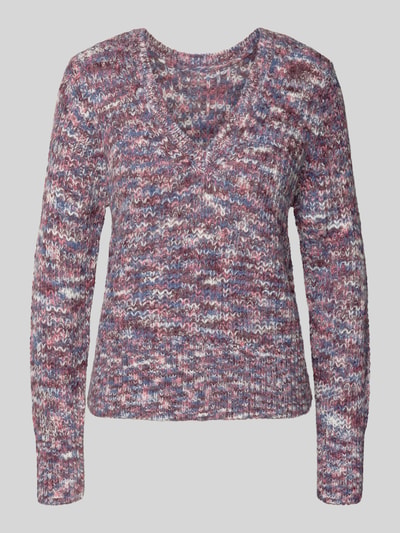 VILA Strickpullover mit V-Ausschnitt Modell 'DIRMA' Lila 2