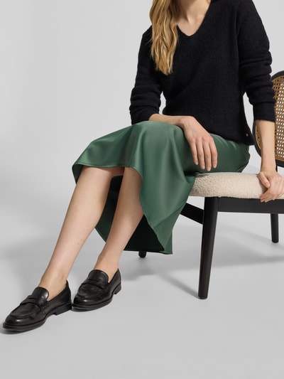 YAS Spódnica midi z plisami model ‘PELLA’ Ciemnozielony 3