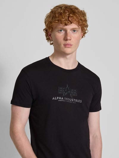 Alpha Industries T-Shirt mit Label-Print Black 3