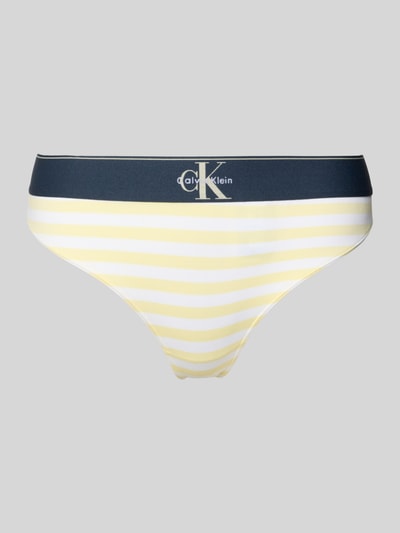 Calvin Klein Underwear String mit elastischem Label-Bund Hellgelb 1