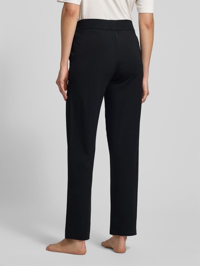 HUGO Comfort fit sweatpants van een mix van katoen en modal, model 'SIGNATURE' Zwart - 5