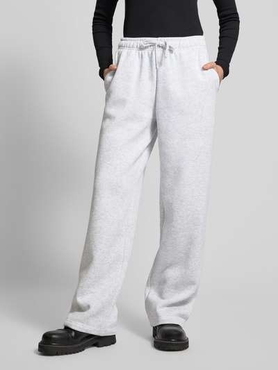 Only Wide Fit Sweatpants mit Baumwollanteil Modell 'BEST' Hellgrau Melange 4