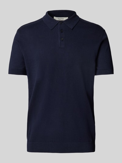 SELECTED HOMME Regular Fit Poloshirt aus reiner Baumwolle Modell 'BERG' Blau Melange 2