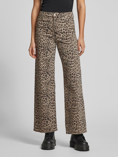 Only Loose Fit Jeans mit Animal-Print 'MADISON' Black 4