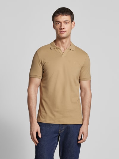 Polo Ralph Lauren Regular Fit Poloshirt mit Label-Stitching Modell 'JOHNNY' Beige 4