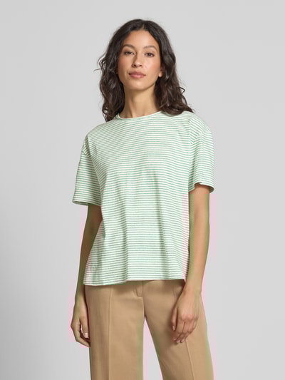 Tommy Hilfiger Relaxed fit T-shirt van een mix van linnen en katoen Lichtgroen - 4