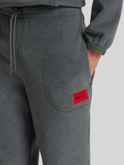 HUGO Relaxed Fit Sweathose mit Viskose-Anteil Modell 'TERRY' Anthrazit 3