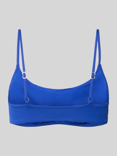 Produktfoto, Bikini-Oberteil mit Logo-Stitching von Polo Ralph Lauren in Optik: Unifarben, Trägerform: Spaghettiträger, ohne Bügel, Gefüttert, Herausnehmbare Cups, herzförmiger Ausschnitt, Verschlusslos, glatte Struktur