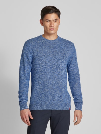 Scotch & Soda Sweter z dzianiny z efektem melanżu Niebieski 4