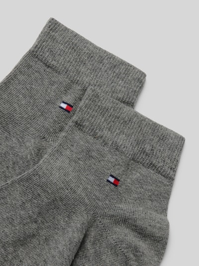 Tommy Hilfiger Skarpety stopki z mieszanki bawełny w zestawie 2 szt. model ‘2ER QUARTER’ Średnioszary 2