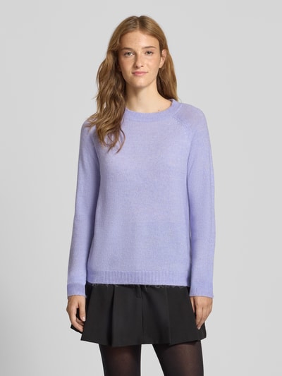 Pieces Regular fit coltrui met raglanmouwen, model 'JULIANA' Lichtblauw - 4