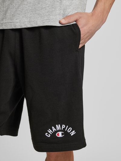 CHAMPION Baggy Fit Sweatshorts mit Label-Stitching Black 3