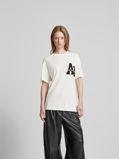 Anine Bing T-Shirt in Überlänge Offwhite 4