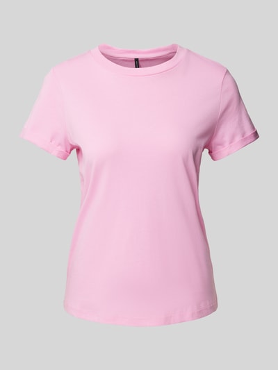 Vero Moda T-shirt o kroju regular fit z czystej bawełny model ‘PAULA’ Różowy 2