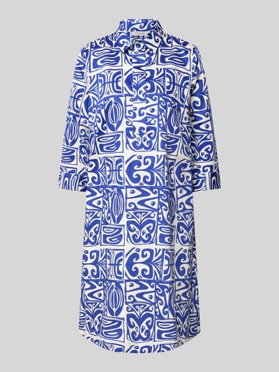 Christian Berg Woman Knielanges Kleid mit 3/4-Ärmel Royal 2