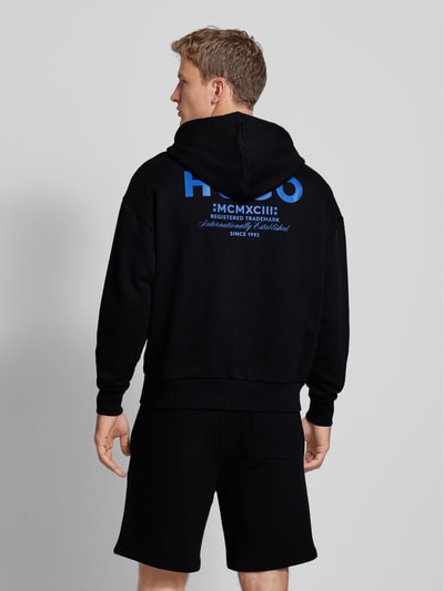 Hugo Blue Sweatjacke mit Logo-Print Modell 'Nardimez' Black 5