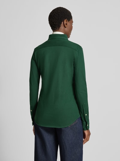 Polo Ralph Lauren Slim fit overhemdblouse met button-downkraag Donkergroen - 5