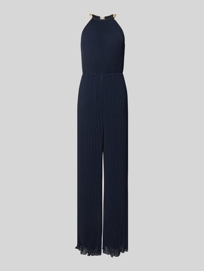 Jake*s Cocktail Jumpsuit mit Plisseefalten Marine Melange 2